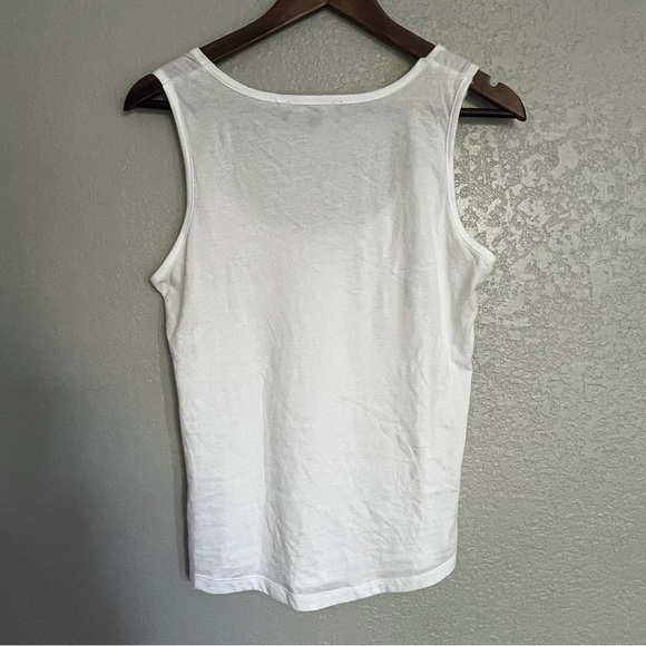 INC International Concepts Knotted Strap Tank Top Women’s Bright White Small - Picture 3 of 9
